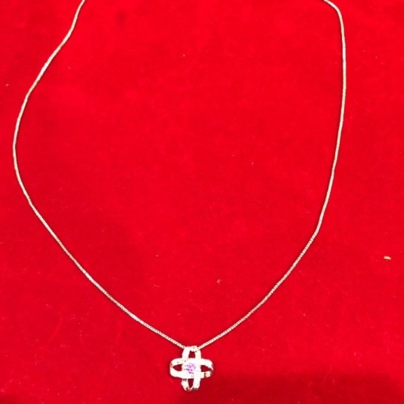 Purple/Clear CZ Wedding Party Jewelry - Picture 3 of 3